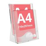 Suport Taymar pentru pliante A4, cu două buzunare, transparent
