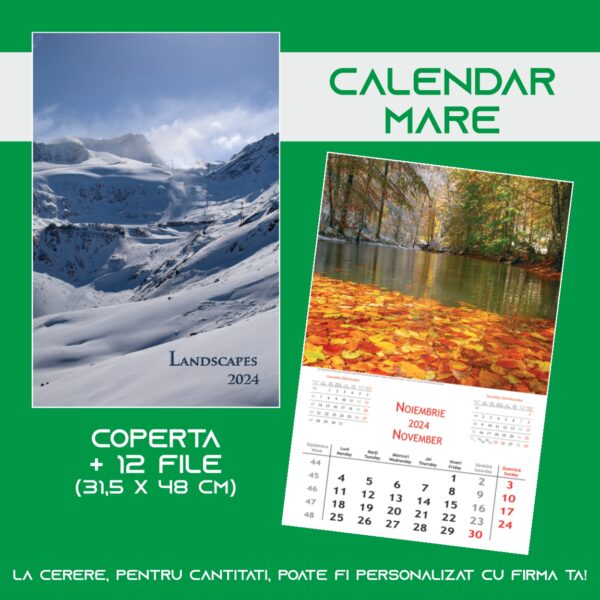 Calendar de perete cu imagini, Landscapes, 2024