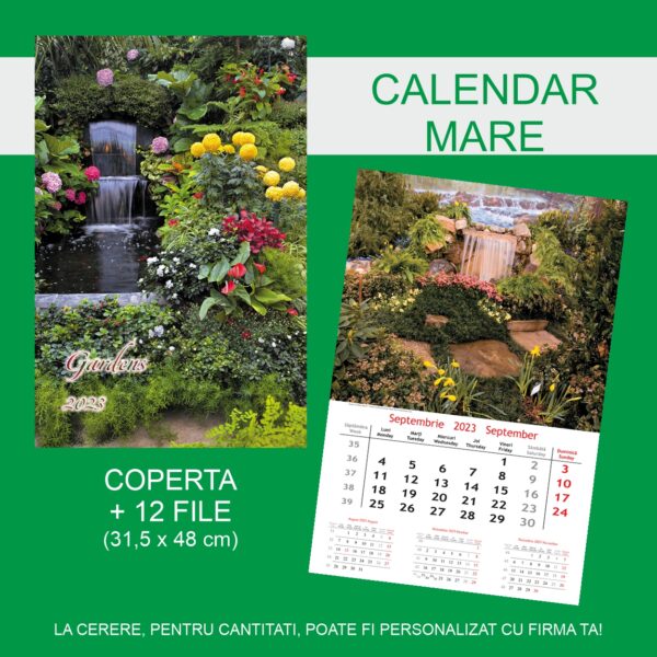 Calendare de perete cu imagini, Gardens, 2023
