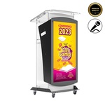 Pupitru Digital cu display LED LG, pentru conferințe, din plexiglas transparent