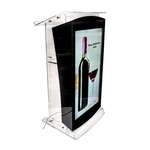 Pupitru Digital Dr. LECTERN, pentru conferințe, din plexiglas transparent, cu televizor