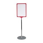 Stand telescopic cu ramă roșie A4, portrait sau landscape