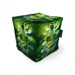 Beanbag personalizabil in forma de cub, 45 x 45 x 45 cm umplut cu perle de polistiren.