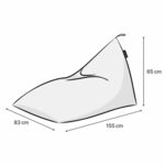 Fotoliu puf Lounge personalizabil, impermeabil, 155 × 83 × 65 cm - imagine 2