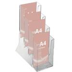 Suport cu 4 buzunare, pentru pliante 1/3 din A4, dublă utilizare (perete si desk)