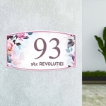 Plăcuță indicatoare pentru casă - colecția Flowers - Pink