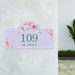 Plăcuță indicatoare pentru casă - colecția Flowers - Powder Blue