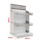 Suport de perete cu 3 rafturi oblice din plexiglas, SEP321 - imagine 2