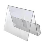 Suport flyere incolor cu 2 buzunare Portret 100 x 210mm - imagine 3