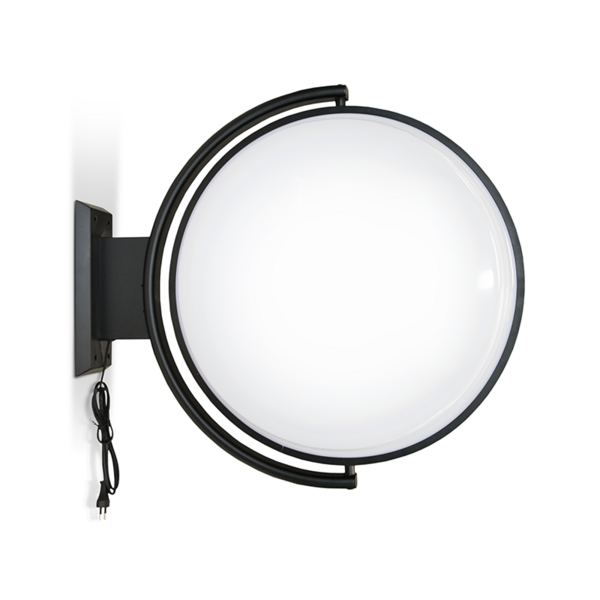 Firmă luminoasă rotativă LED DOUBLE 50 cm sau 60 cm, dublă față, personalizare inclusă