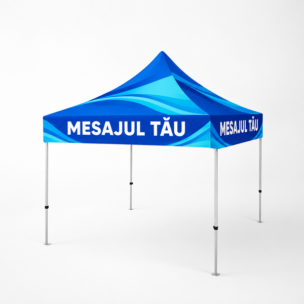 Cort publicitar 3x3 m SH cu structură din aluminiu și acoperiș nou personalizat