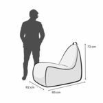 Dimensiuni fotoliu puf Chill: 62 × 95 × 72 cm