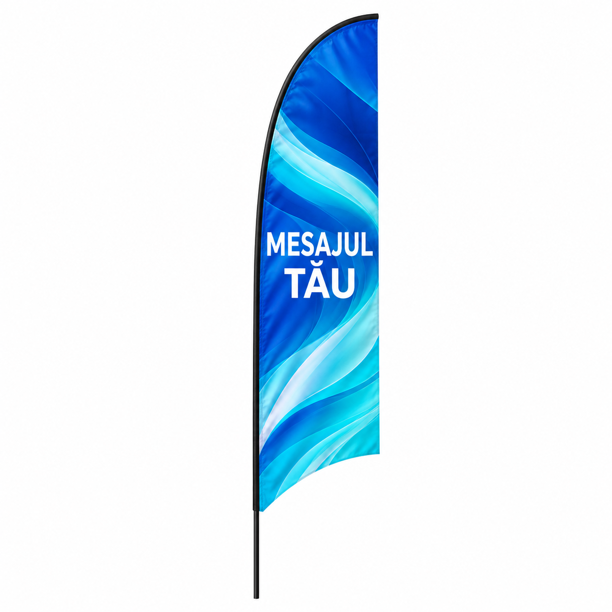 Steag publicitar velă M SH, 3,25 m, print nou Steag publicitar velă M SH, cu sistem negru și print nou personalizat, fără bază