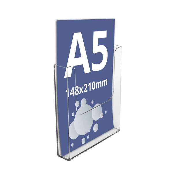 Suport pliante A5 de perete, exemplu de afișare